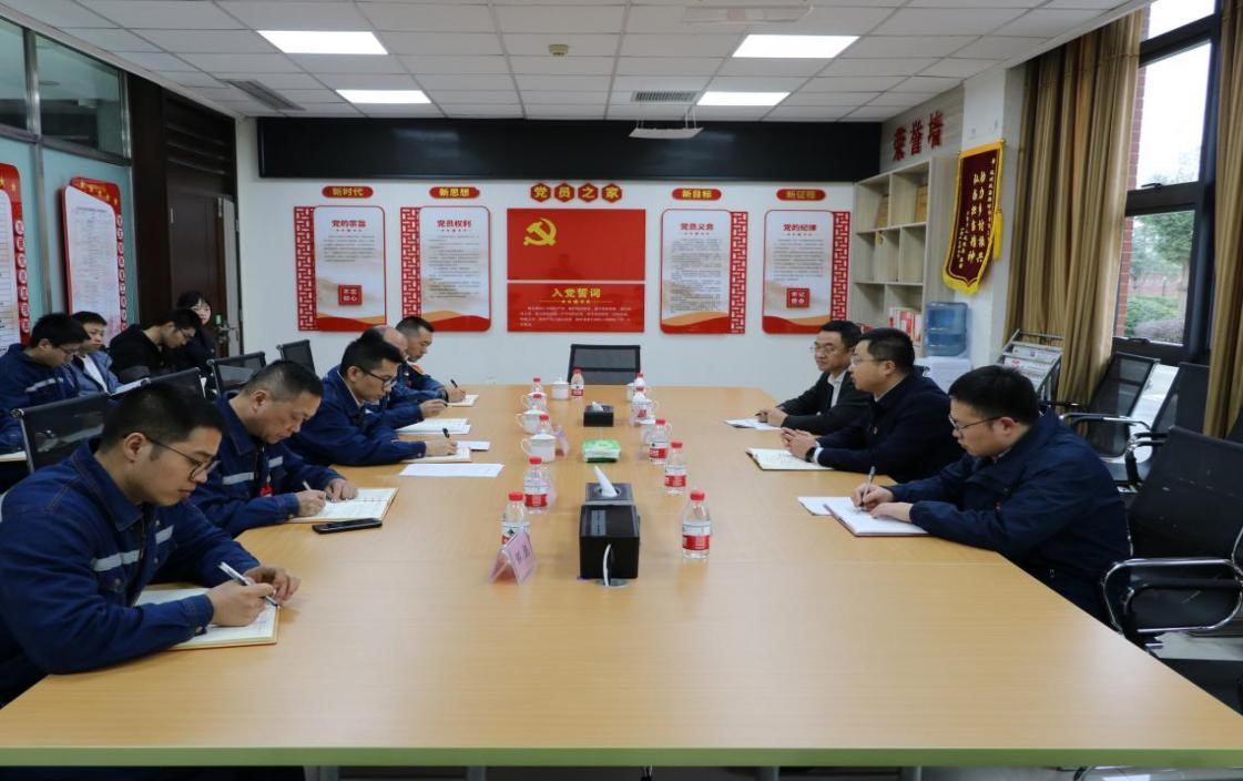 达州市委组织部党员教育宣传中心主任、两新工委副书记刘卓林到达州玖源新材料有限公司调研